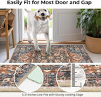 KOZYFLY Small Area Rug 2x3 Ft Rugs for Entryway Washable Boho Entry Rug Non Slip Door Mat Indoor Entrance Faux Wool Vintage Printed Kitchen Rug Throw Rugs for Entrance Kitchen, Red/Navy Blue/Brown