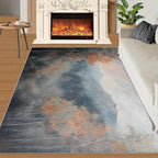 3x6 Autumn Forest Bedroom Rug Under Bed - Mountain Scenery Kids Room Rugs, Oriental Charm Bedroom Runner Rug Soft Washable for Living Room Kitchen