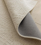 jxgzyy Beige Area Rug, 0.36'' Thick Low Pile Textured Rug, Modern Aesthetic Solid Carpet for High Traffic Area, Stain-Resistant Kitchen Rug with Non-Slip Backing, 5x7