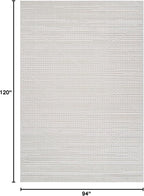 CAMILSON Micro Loop Rug 8x10 Modern Luxury Geometric Pattern Area Rugs Soft High and Low Pile Stain Resistant Easy-Cleaning Non-Shedding for Living Room Office Indoor Carpet (8 x 10 / White)