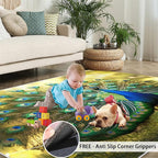 Peacock Rug 6x8-6x8 Rug, Wonderful Peacock Area Rugs for Bedroom, Nature Rugs for Living Room, Modern Style Washable Mat, Aesthetics Carpet - Peafowl Home Decor & Gifts