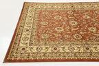 Unique Loom Voyage Collection Traditional Oriental Classic Intricate Design Area Rug (5' 0 x 8' 0 Rectangular, Terracotta/Ivory)