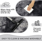 duduta Grey Plush Rugs for Bedroom 4x6 ft, Gray Fluffy Carpet for Living Room, Shag Rug for Kids Room Dorm Nursery Playroom