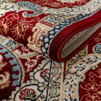 Unique Loom Narenj Collection Area Rug - Glasgow (5' 3" Round Burgundy/Blue)