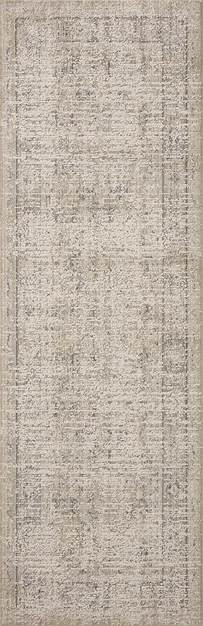 Loloi Amber Lewis Alie Collection ALE-03 Taupe/Dove 7'-10'' x 7'-10'', .13'' Pile Height, Round Area Rug