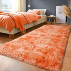 Fluffy Area Rugs for Living Room, Soft Shaggy Carpets for Living Room, Upgrade Anti-Slip Fuzzy Rugs for Kids' Room, Perfect Decor for Modern Home Tie Dye Orange 2x6Feet