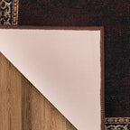 Antep Rugs Alfombras Bordered Modern 2x7 Non-Slip (Non-Skid) Low Pile Rubber Backing Indoor Area Runner Rug (Brown, 2' x 7')