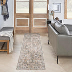 Nourison Home Astra Machine Washable Silver Taupe 2' x 6' Area Rug - Easy Clean, Non Shedding, Bed Room, Living Room, Dining Room, Kitchen (6' Runner)