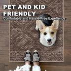 KILOCOCO Hallway Runner Rug 2'x8' Runners for Hallways Washable Runner Rug Non Slip Laundry Room Rug Low-Pile Rug Runner for Bedroom Kitchen Living Room Boho Rug, Rust Red