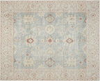 Revival Rugs Nimbus 8'x10' Zero-Shedding Area Rug for Living Room Bedroom - Oeko-TEX Certified, Low Pile, Spot Clean, Aqua, Blue