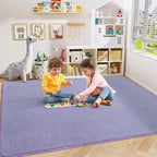 Amearea Large Modern Area Rugs for Bedroom Living Room, 5x8 Feet Purple Thickened Memory Foam Rug, Fluffy Indoor Washable Rugs Non Slip Minimalist Carpet for Boys Girls Dorm Nursery Room Decor