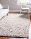Unique Loom Davos Shag Collection Area Rug - Solid (2' 2" x 3' 1" Rectangle, Linen)