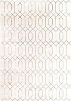 Marilyn Monroe Glam Collection Area Rug - Trellis (10'x 14' 1" Rectangle, White Silver/ Silver)
