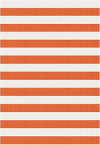 KOZYFLY Striped Outdoor Rug 4x6 Ft Orange and White Halloween Fall Hand Woven Area Rug Washable Outdoor Doormats Indoor Entrance Mat for Front Door Kitchen Entryway Patio Front Porch Decor