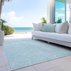 Addison Rugs Chantille ACN591 Aqua 3' x 5' Indoor Outdoor Area Rug, Easy Clean, Machine Washable, Non Shedding, Bedroom, Living Room, Dining Room, Kitchen, Patio Rug
