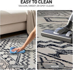 Rugshop Cream and Black Southwestern Tribal Area Rug – Boho Geometric Diamond Pattern Carpet for Living Room, Bedroom, or Entryway – Soft Modern Rustic Floor Décor 7' 10" x 10' Cream