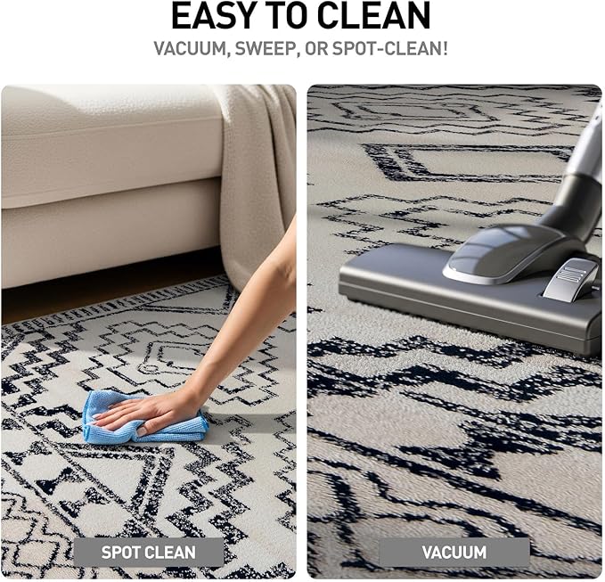 Rugshop Cream and Black Southwestern Tribal Area Rug – Boho Geometric Diamond Pattern Carpet for Living Room, Bedroom, or Entryway – Soft Modern Rustic Floor Décor 2' 3" x 12' Runner Cream