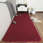 AROGAN Shag Runner Rug for Hallways, 2x6 Feet Washable Rugs with Memory Foam for Bedroom, Entryway Indoor Fluffy Throw Rug for Bedside Living Room Kids Girls Nursery Dorm Room Decor, Wine Red