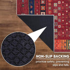 Keen Home Design 2x10 Rug - Machine Washable Runner Rug with Non-Slip Backing, Ideal for Hallway, Entryway, Kitchen, Laundry Room - Vintage, Easy Clean, Durable, Low Pile - (2'6" x 10')