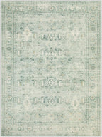 Lahome Vintage 9x12 Washable Green Rugs for Living Room Bedroom, Boho Dining Room Rugs for Under Table, Soft Non Slip Indoor Throw Carpet for Home Office Playroom (9x12ft,Light Green)