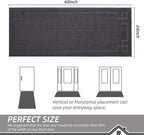 BEQHAUSE Door Mat 24" x 60", Non-Slip Door Mats Indoor Entryway Rugs Washable Low-Profile Absorbent and Stain Resist Floor Mats, Dog Door Mat for Front Back Door, Muddy Wet Shoes & Paws, Dark Grey