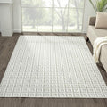 LUXE WEAVERS Geometric Greek Pattern Area Rug, Cream, 5'X7'