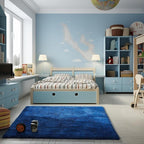 Ophanie Blue Rug, Boys 3x5 Rugs for Bedroom Royal Dark Blue Carpet Nursery Aesthetic, Kids Playroom Navy Area Rugs for Girls Teen Home Decor