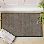 Artoid Mode Washable Non Skid Kitchen Rugs and Mats Doormat, Absorbent Door Mat Rugs for Kitchen Floor Front of Sink Hallway Black 17x29 Inch