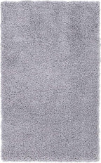 Unique Loom Davos Shag Collection Area Rug - Solid (3' 3" x 5' 3" Rectangle, Sterling)