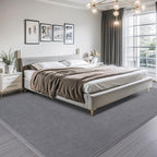 AROGAN Modern Shag Area Rug for Living Room, 6x9 Feet Washable Rugs for Bedroom, Indoor Floor Carpet, Plush Memory Foam Bedside Rugs for Kids Girls Teens Room Low Pile Rug Decor, Grey