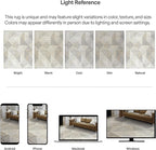 ReaLife Rugs Machine Washable Area Rug Runner - Living Room Bedroom Bathroom Kitchen Entryway Office - Padded Low Pile Stain Resistant Premium - Modern Geometric Contemporary - Miles - Beige 3' x 5'