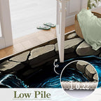 3D Well Waterfall Bedroom Carpet, 6x9ft, Visual Illusion Deep Hole Entrance Rug, Huge Stone Cracks Non-Slip Rugs, Cozy Breathable with Non Slip Backing Mat for Indoor Bedside
