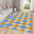 Checkerboard Rug 3x5 - Retro Geometric Rugs for Bedroom Non Slip Low Pile Machine Washable Area Rugs for Living Room Kitchen, Checkerboard Carpet House Decor & Gifts