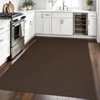EARTHALL Washable Area Rugs 5x7 Ft Non Slip Living Room Rugs Cotton Rubber Backed Dining Room Rug Braided Bedroom Rugs Indoor Outdoor Floor Carpet for Living Room, Bedroom, Dining Room, Brown/Coffee