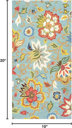 Lahome Collection Floral Runner Rug 2'x4' Non Slip Vintage Hallway Runner Rug, Laundry Throw Rugs and Mats for Laundry Room, Washable Runner Rugs for Kitchen Floor Bedroom Hallway Entryway Area Rugs