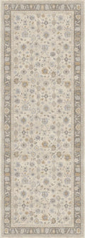 Kuden 2'6"x12 Runner Rug, Machine Washable Area Rug with Non-Slip Backing, Vintage Style, Soft, Easy Clean, Low Pile Rug for Hallway, Entryway, Kitchen, Bedroom
