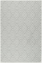 Dash and Albert Diamond Machine Washable Area Rug - 5' x 8' Platinum/White - Diamond Accent Rug - Anti-Slip Backing, Lightweight, Machine Washable, High Traffic Areas Kitchen, Mudroom, Laundry Room