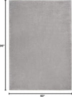Nourison Home Nourison Essentials Silver Grey 5' x 8' Area Rug - Easy Clean, Non Shedding, Bed Room, Living Room, Dining Room, Kitchen (5' x 8')
