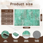 Abstract Green 5x7 Area Rug, Modern Teal Throw Rugs for Living Room, Washable Soft Large Non-Slip Accent Carpet Floor Mat for Dining Room Office Bedroom - Turquoise
