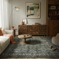 Lahome Boho Green 8x10 Area Rugs Living Room Rugs,Washable Bedroom Rug 8x10 Under Bed,Distressed Soft Non Slip Low Pile Indoor Dining Room Rug for Home Office Playroom(8'x10',Green)