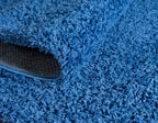 Unique Loom Solid Shag Collection Area Rug (3' 3" x 5' 3" Oval, Periwinkle Blue)