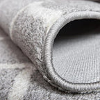 Rugs.com Lattice Frieze Collection Rug – 4' x 6' Light Gray Medium Rug Perfect for Living Rooms, Large Dining Rooms, Open Floorplans