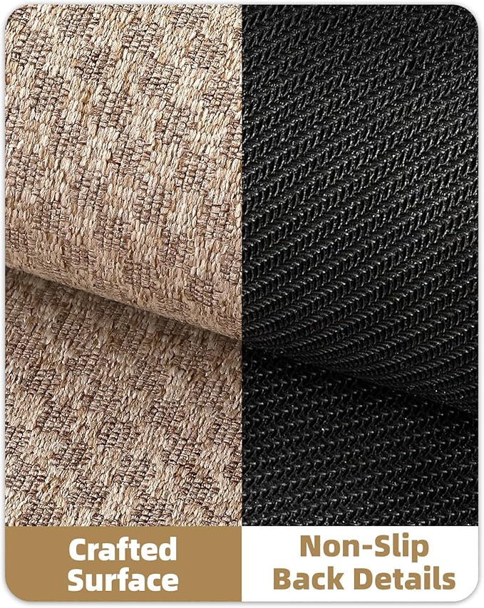 Color&Geometry Large Front Door Mat Indoor Entrance Non Slip Rubber Backed, 32"x48" Indoor Door Mats for Entryway, Dirt Trapper Double Doormat, Washable Front Door Rugs, Khaki (Rolled-up NO Creases)