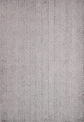 Modern Herringbone Chevron Collection Handcrafted Wool Area Rug - Durable, Zigzag Pattern, for High Traffic, Contemporary Design for Living Room, Bedroom, Dining Room Decor (Smoke Grey, 2.6' x 8')
