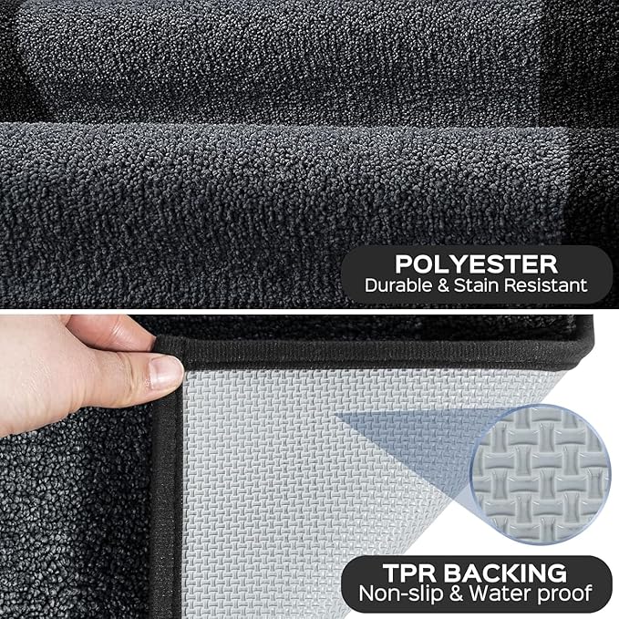 Washable Area Rug 34" x 60", Non Slip Kitchen Rug for Floor, Absorbent Entrance Runner Rug for Bedroom, Living Room, (Roll Packing)