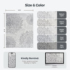 WITSHOCK 12x14 Washable Rug for Living Room,Modern Floral Distress Print Pattern Area Rugs,Stain Resistant with Non Slip Backing Carpet for Dining Room,Bedroom & Home Decor,Grey White