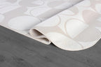 Beverly Rug Modern Geometric Area Rug 5x7 Low-High Pile Durable Soft Abstract Circular Indoor Rugs for Living Dining Room Office Stain Resistant Non Shedding Casual Indoor Carpet Beige White 5 x 7