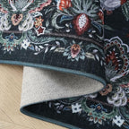 Rugcomf 2'x3' Entryway Rug - Paisley Pattern, Door Mat Indoor Entrance, Floral Vintage, Machine Washable, Non-Slip Low Pile Area Rug for Kitchen, Front Door, Kids Room - Green