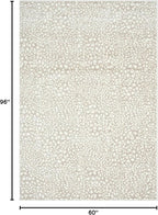 Abani Beige Cheetah Print 5'3" x 7'6" Area Rug Rugs, Arto Collection - Contemporary Durable Accent Rug