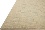 Loloi Leanne Ford Craven Collection CVN-04 Oatmeal/Dove 2'-3" x 3'-9" Accent Rug Checkered, Patterned, Neutral, Entryway, Mudroom, Bathroom, and Kitchen